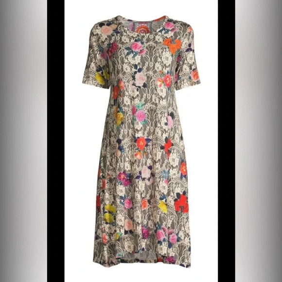 Johnny Was Multicolor Floral Lace Dress - Picture 1 of 4